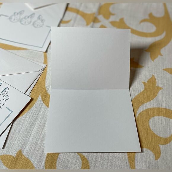 10+ NEW Easter Bunny Blank Notecard Set BONUS Pastel Easter Bunny Confetti - Picture 8 of 10